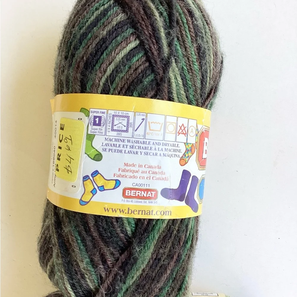 Yarn Sox Bernat Red Heart Gala Blue Orange Brown Green